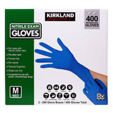 Kirkland Signature DnRbYi Nitrile Exam Multi-Purpose Medium Gloves Latex-Free, 400 Count, (467120)